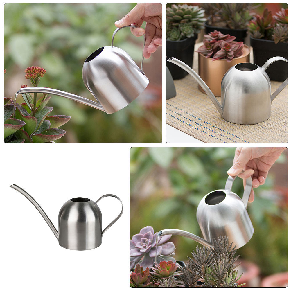 Watering Can - 1Pcs Long Nose Watering Can Silver