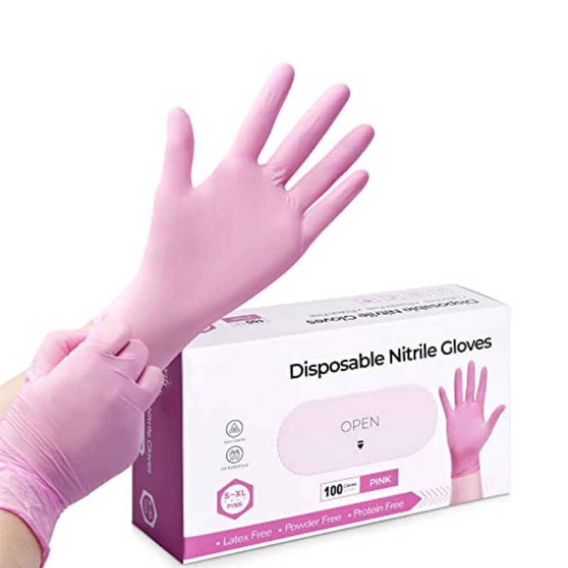Pink Nitrile Disposable Gloves - Garden Gloves 评论和价格