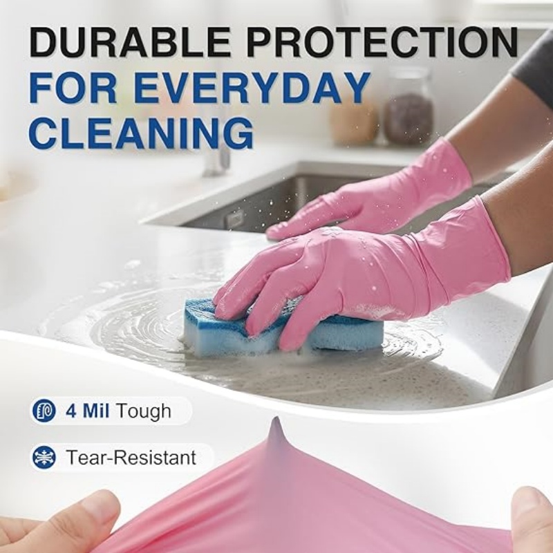 Pink Nitrile Disposable Gloves - Garden Gloves 评论和价格