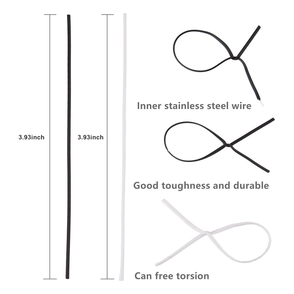 100Pcs BK WH Oblate Iron Wire  - Indoor Herb Garden 评论和价格