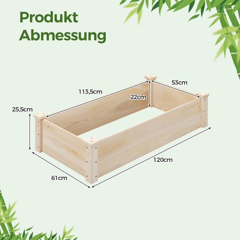 Raised Garden Bed Fir Wood Woo - Raised Garden Bed 评论和价格