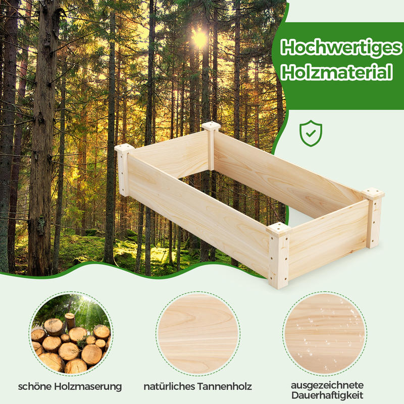 Raised Garden Bed Fir Wood Woo - Raised Garden Bed 评论和价格