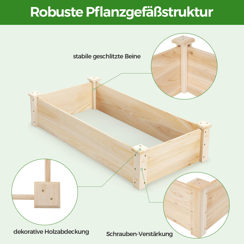 Raised Garden Bed Fir Wood Woo - Raised Garden Bed 评论和价格