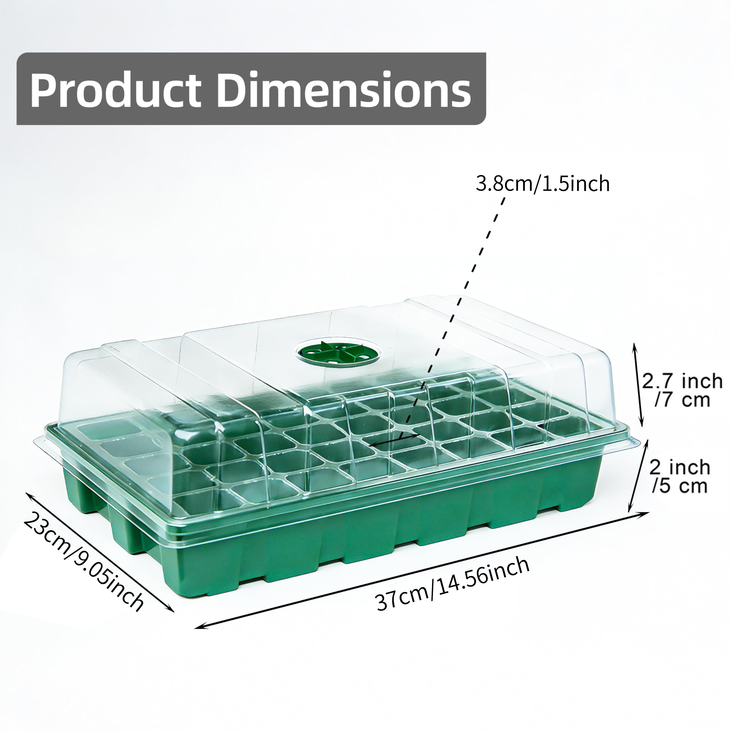 With Transparent Cover Greenho - Seed Starter Tray 评论和价格