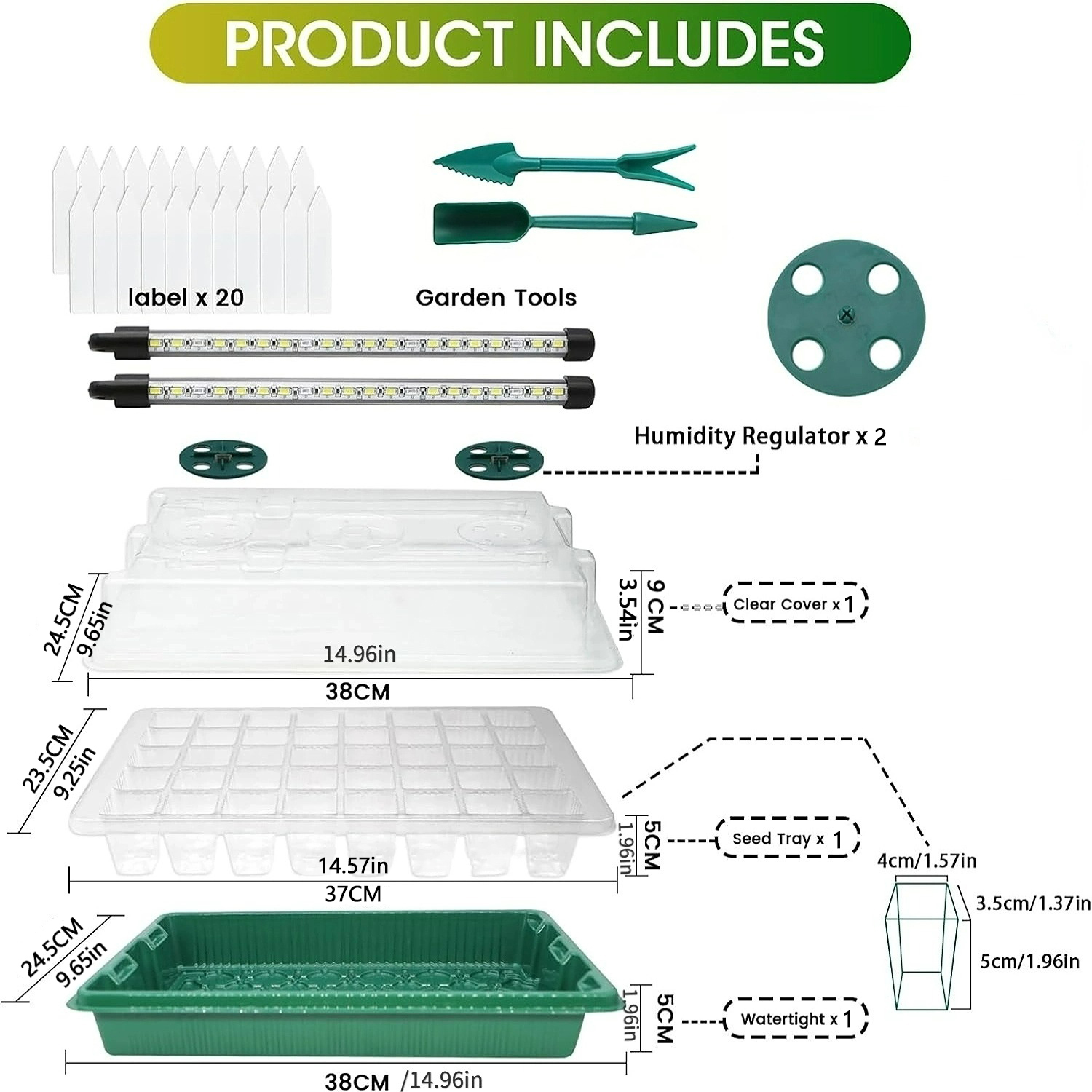 Seed Starter Tray with Grow Li - Seed Starter Tray 评论和价格