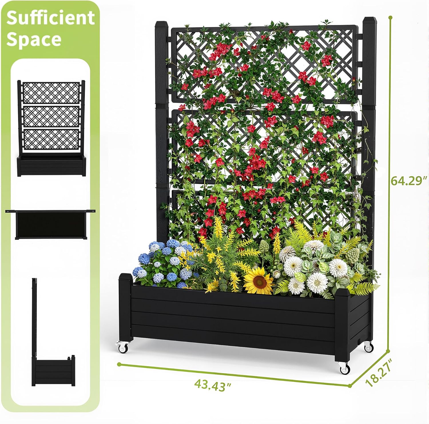 Raised Garden Bed with Trellis - Raised Garden Bed 评论和价格