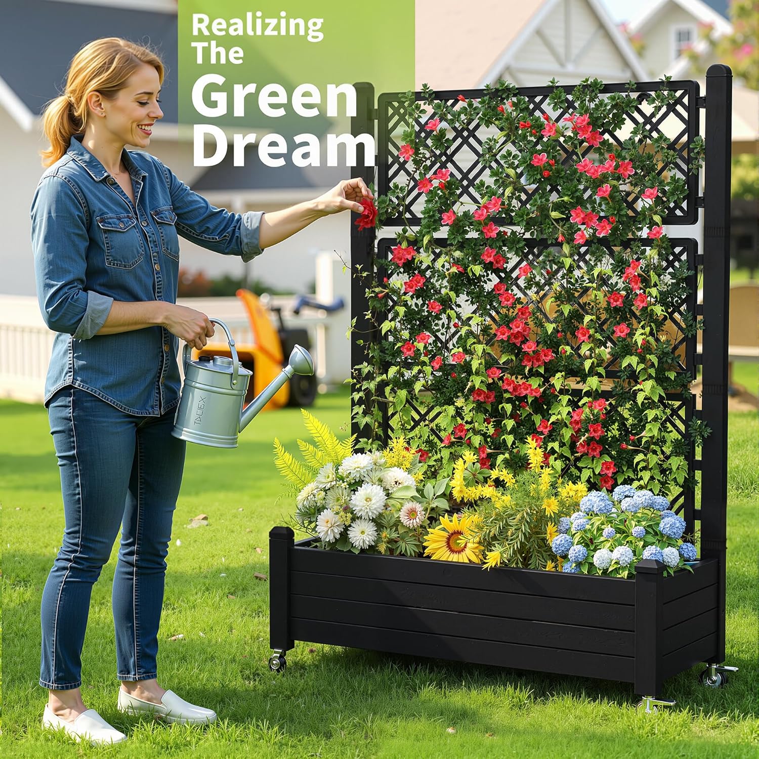 Raised Garden Bed with Trellis - Raised Garden Bed 评论和价格