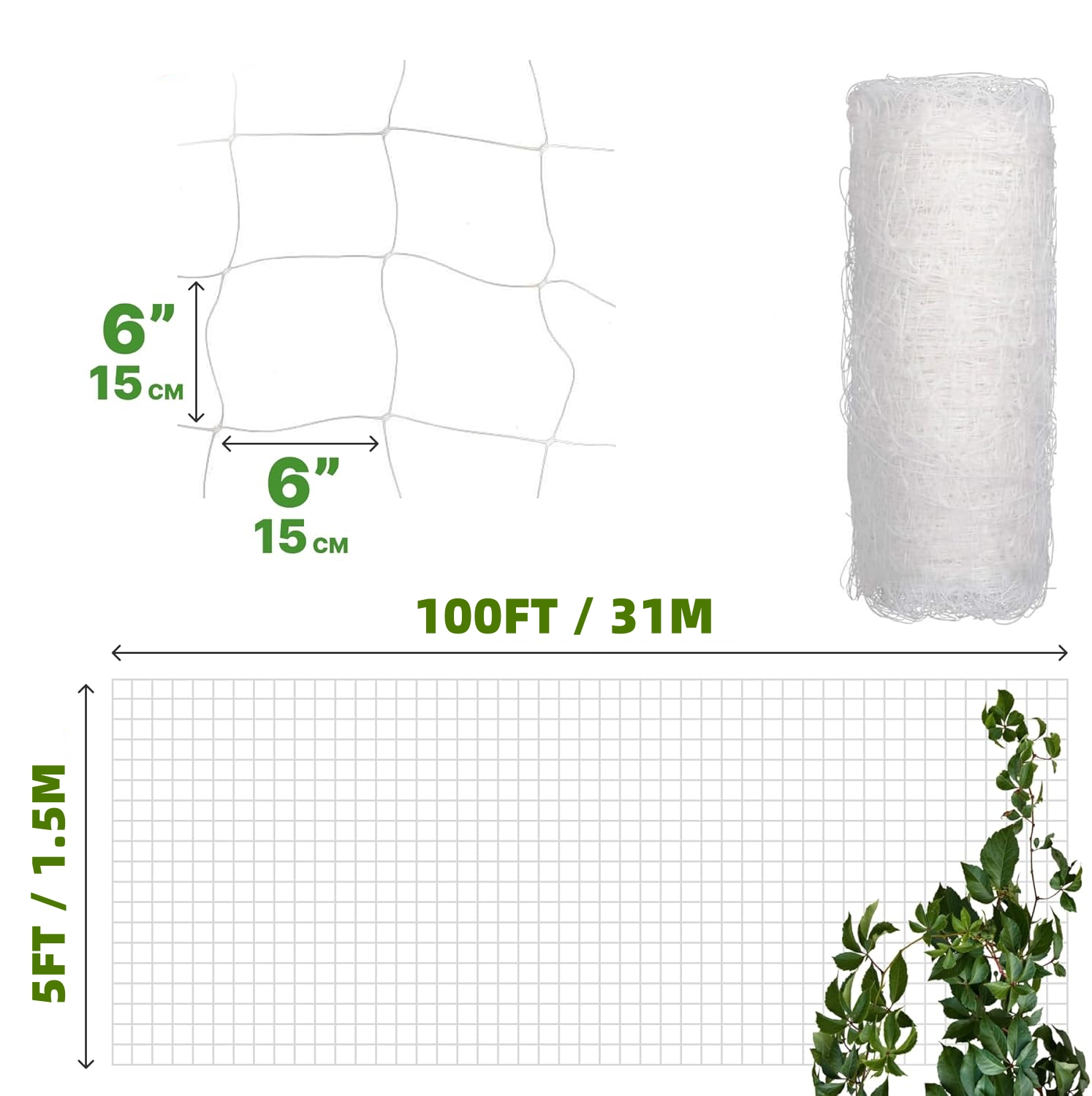 Plastic Trellis Netting 4x100f - Hydroponic Kit 评论和价格