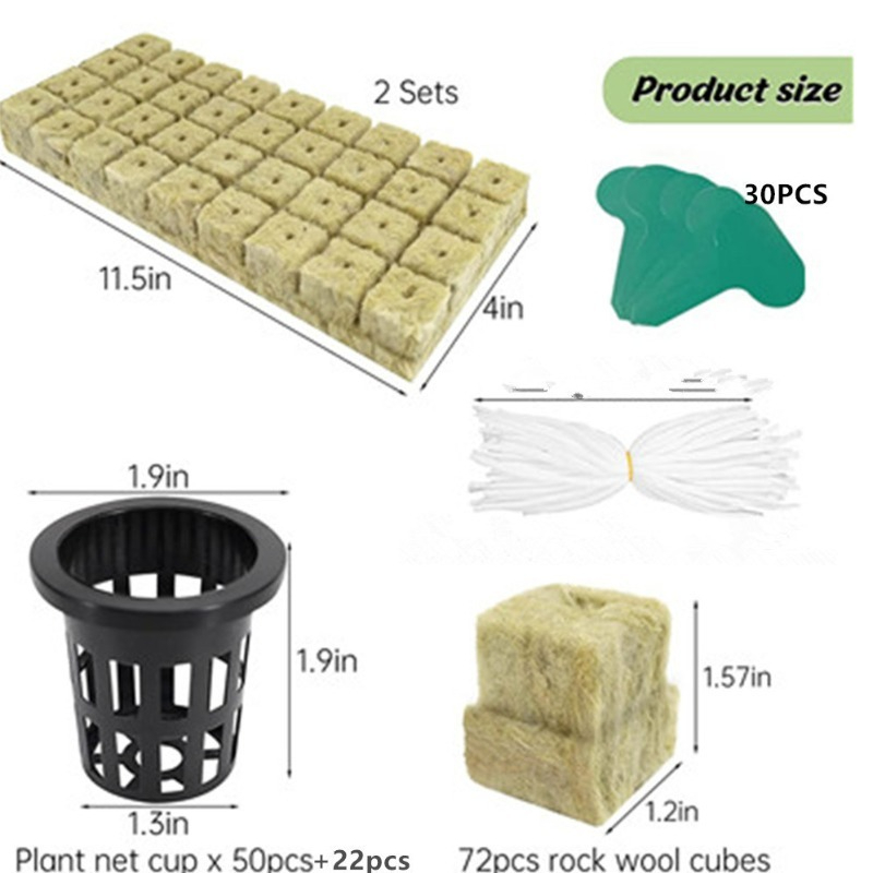 72-Pack Hydroponic Rockwool Cu - Hydroponic Kit 评论和价格