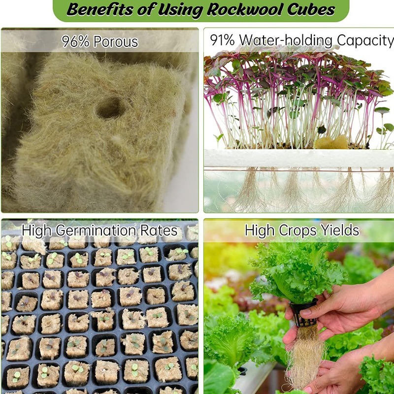 72-Pack Hydroponic Rockwool Cu - Hydroponic Kit 评论和价格