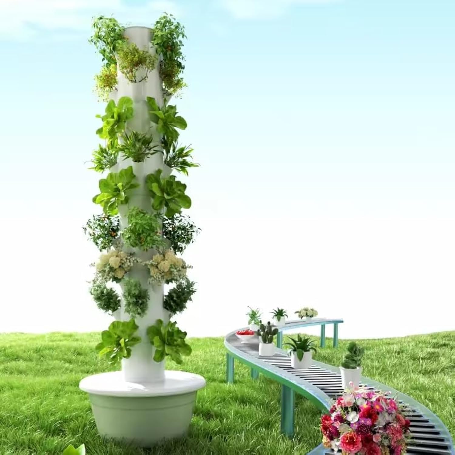 Vertical Hydroponic Grow Tower - Vertical Planter 评论和价格